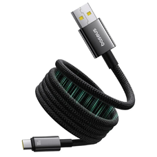 Data Cable Tungsten Gold Baseus (P10319805111-02) - Type-C to USB, Szuper Gyors Töltés, 100W, 480Mbps, 1m - Fekete