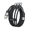 Data Cable Baseus USB to Type-C, Lightning, Micro-USB, 100W, 1.5m - Cluster Black - 2. kép