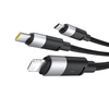 Data Cable Baseus USB to Type-C, Lightning, Micro-USB, 100W, 1.5m - Cluster Black - 3. kép
