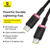 MacBook Piros / Fekete Baseus - Data Cable Dura Series (P10377803U03-01) - Gyors töltés, Type-C, PD 240W, 480Mbps, 1m - 0. kép