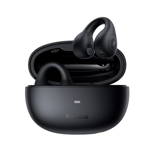 Baseus - Vezeték nélküli fülhallgató AirGo AS01 (A00069101113-00) - Sportoláshoz, Bluetooth 5.3, zajcsökkentés, 2-mikrofonos ENC - Fekete