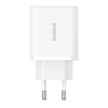 Wall Charger Baseus GaN 2x USB, Type-C, Gyors töltés, 30W - Fehér - 0. kép