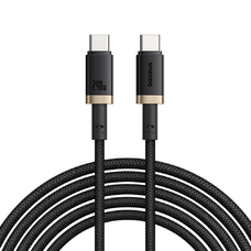 MacBook Baseus - Data Cable Dura Series (P10377803U03-00) - Gyors töltés, Type-C, PD 240W, 480Mbps, 1m - Arany / Fekete