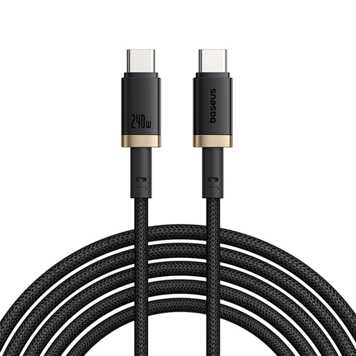 MacBook Baseus - Data Cable Dura Series (P10377803U03-00) - Gyors töltés, Type-C, PD 240W, 480Mbps, 1m - Arany / Fekete