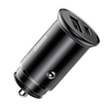 Baseus Autós Töltő Kör alakú Fém (CCALL-BS01) - Type-C, USB, PPS 30W, Multi Protokoll - Fekete - 0. kép