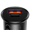 Baseus Autós Töltő Kör alakú Fém (CCALL-BS01) - Type-C, USB, PPS 30W, Multi Protokoll - Fekete - 3. kép