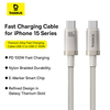 USB-C to Type-C, 100W, Gyors töltés, 480Mbps, 2m - Galaxy Titanium Gold Baseus Data Cable Titanium (P10378100G21-01) - 0. kép