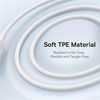 Baseus Data Cable Silky - Gyors töltés, Type-C to Micro-USB, Lightning, USB-C, 100W, 1.5m - Holdfehér - 0. kép