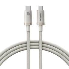 Baseus - Adatkábel Type-C, Gyors töltés, PD100W, 480Mbps, E-Mark Smart Chip, 1m - Galaxy Titanium Gold