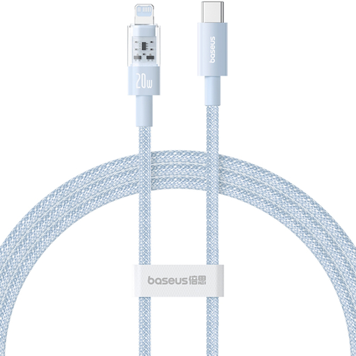 USB-C to Lightning Gyors Töltőkábel Baseus - Data Cable Gem (P10373001311-00) 20W, 1m - Galaxy Kék