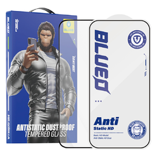 iPhone 13 / iPhone 13 Pro / iPhone 14 / iPhone 16e Fekete Blueo - Anti-Static HD Glass üvegfólia