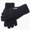 iWarm Érintőképernyős kesztyűk (ST0005) - Kétrétegű és bársony/akril, Méret 21cm - Fekete - 1. kép