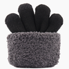 iWarm Érintőképernyős kesztyűk (ST0005) - Kétrétegű és bársony/akril, Méret 21cm - Fekete - 4. kép