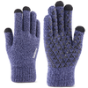 iWarm - Érintőképernyős Kesztyűk (ST0018) - Prémium Gyapjú, csúszásmentes részletekkel, 23 cm-es méret - Kék - 0. kép