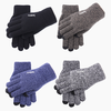 iWarm - Érintőképernyős Kesztyűk (ST0018) - Prémium Gyapjú, csúszásmentes részletekkel, 23 cm-es méret - Kék - 4. kép
