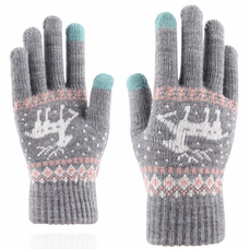 Techsuit Érintőképernyős Kesztyűk Raindeer (ST0002) - Gyapjú - Szürke