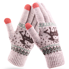 Raindeer Érintőképernyős Kesztyűk - Techsuit - Gyapjú - Khaki (ST0002)