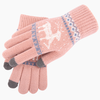 Touchscreen Gloves Raindeer (ST0002) - Gyapjú - Pink Techsuit kesztyű - 2. kép