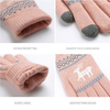 Touchscreen Gloves Raindeer (ST0002) - Gyapjú - Pink Techsuit kesztyű - 4. kép