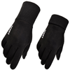 Érintőképernyős kesztyű Techsuit - Suede (ST0009) - PU bőr, plüss bélés - Fekete - 1. kép