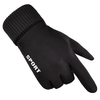 Érintőképernyős kesztyű Techsuit - Suede (ST0009) - PU bőr, plüss bélés - Fekete - 3. kép