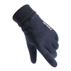 Touchscreen Gloves Suede (ST0009) PU bőr, plüss belső - Kék Techsuit kesztyű - 3. kép