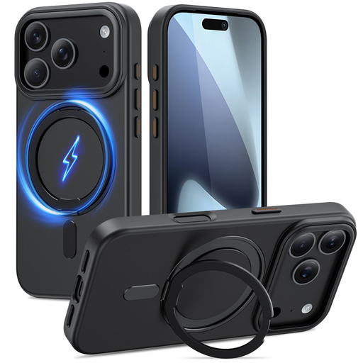 iPhone 17 Pro Tech-protect Magring Magsafe matné čierne puzdro