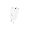 FONENG fali töltő EU68 18W 1xUSB QC3.0 + USB-C kábel Fehér - 0. kép