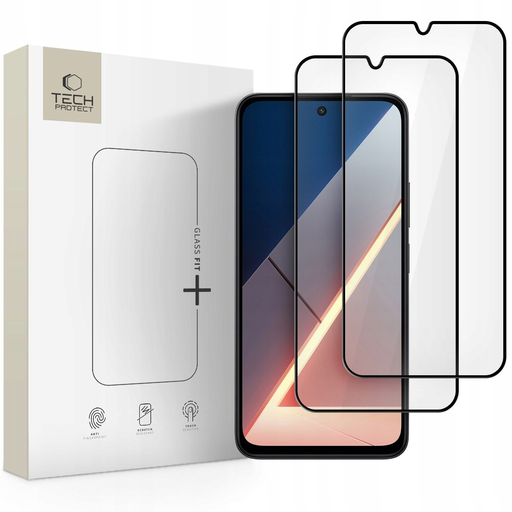 Xiaomi Poco M7 Tech-protect Glass Fit+ 2-pack fekete üvegfólia Xiaomi Poco M7 Tech-protect Glass Fit+ 2-pack fekete üvegfólia