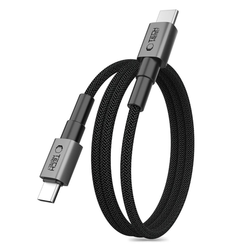 Tech-protect Ultraboost Dna Magtwist Type-C kábel Pd 100w / 5a 100cm Vas Szürke