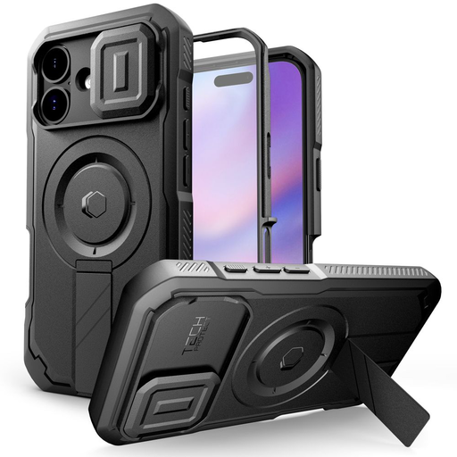 iPhone 17 Tech-protect Kevlar Magsafe puzdro Čierne