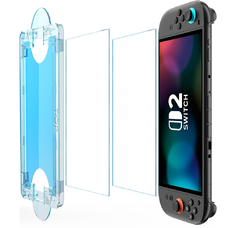 Nintendo Switch 2 Átlátszó Techsuit (2 pack) Premium Tempered Glass SwitchAura applikátorral (NS1), 9H Ellenálló