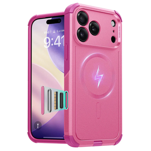 iPhone 17 Pro Pink ESR Cyber Halolock tok iPhone 17 Pro Pink ESR Cyber Halolock tok