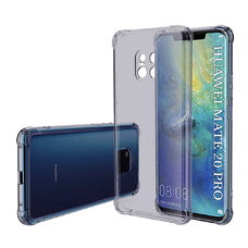 Huawei Mate 20 Pro Smoke Black Techsuit - Shockproof Clear Silicone tok