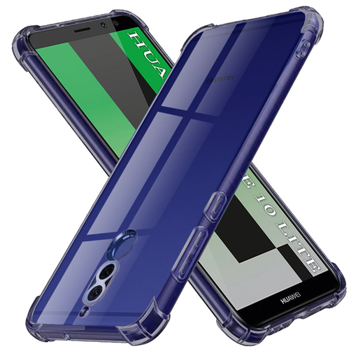 Huawei Mate 10 Lite Smoke Black Techsuit - Shockproof Clear Silicone tok Huawei Mate 10 Lite Smoke Black Techsuit - Shockproof Clear Silicone tok
