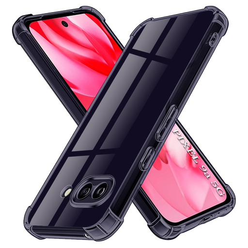 Google Pixel 9a Füst Fekete Techsuit - Shockproof Clear Silicone tok Google Pixel 9a Füst Fekete Techsuit - Shockproof Clear Silicone tok