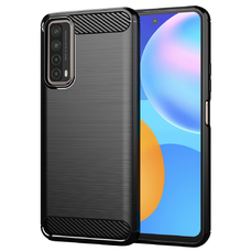 Huawei P Smart 2021 Fekete Techsuit - Carbon Silicone tok