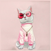Nimmy Crossbody Glasses Cool Cat Válltáska - Pink - 1. kép