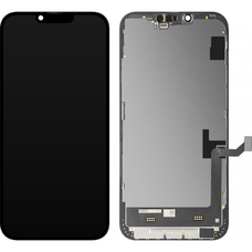 LCD Kijelző Modul MP Apple iPhone 14 Plus, Soft OLED FHD IC Mozgatható Verzió, Utángyártott, Fekete Kijelző