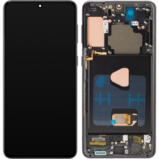 LCD Kijelzőmodul MP Samsung Galaxy S21+ 5G G996, OLED Verzió, Utángyártott, Fekete