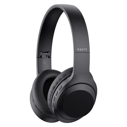 Vezeték nélküli fejhallgató Havit H628BT - Bluetooth 5.1, 200mAh, összecsukható, Type-C, AUX - fekete