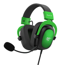 Gaming fejhallgató Havit H2002d - Levehető mikrofon, Kompatibilis PS4/XBOX, Jack 3.5mm, 2m kábel - Zöld