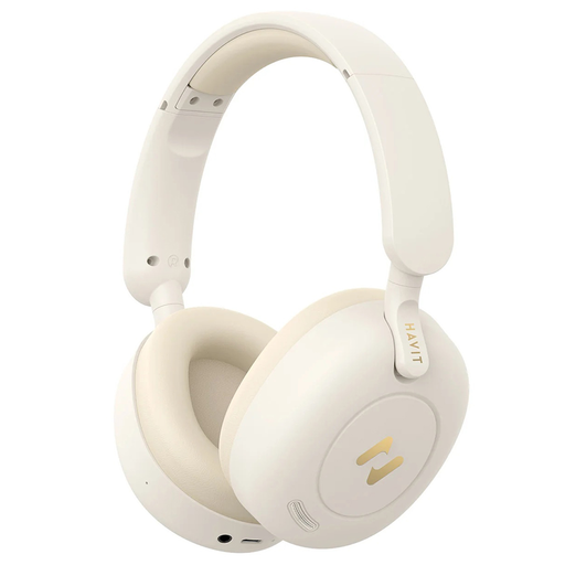 Havit Vezeték nélküli Fejhallgató H655BT Pro - tok, Bluetooth 5.3, zajszűrés, multipoint, Hi-Res, 700mAh - Bézs
