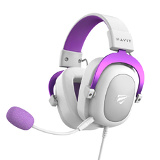 Gaming fejhallgató Havit H2002d Levehető mikrofon, 53mm hangszóró, Kompatibilis PS4/XBOX, 3.5mm Jack, 2m - Lila