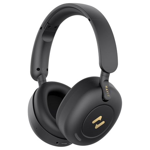 Havit H655BT Pro Vezeték nélküli fejhallgató - Tárolóval, Bluetooth 5.3, zajszűrés, többpontos csatlakozás, Hi-Res, 700mAh - Fekete