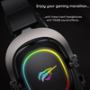 Havit - Gaming Fejhallgató (H2002P) - RGB-vel, Mikrofonnal, 53 mm-es Hangszóróval, 2 m Kábel - Fekete - 1. kép