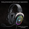 Havit - Gaming Fejhallgató (H2002P) - RGB-vel, Mikrofonnal, 53 mm-es Hangszóróval, 2 m Kábel - Fekete - 3. kép