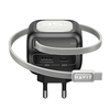 Havit Fali Töltő (UC251 EU) Type-C, USB, GaN, 35W, Behúzható Type-C Kábellel - Fekete / Szürke - 0. kép