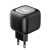 Havit Fali Töltő (UC251 EU) Type-C, USB, GaN, 35W, Behúzható Type-C Kábellel - Fekete / Szürke - 1. kép