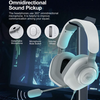 Havit Gaming Headphones H2230U Fehér - levehető mikrofonnal, 50 mm-es hangszóróval, USB, 1,8 m - 0. kép
